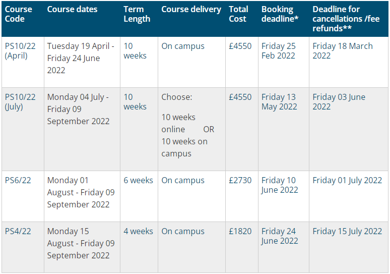 【英国留学】多所英国院校语言班已开放申请