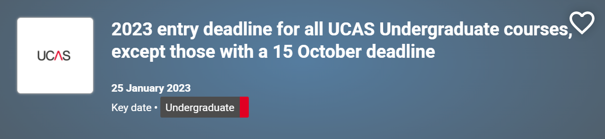 【注意】最新！2023年入学UCAS本科申请时间表更新！