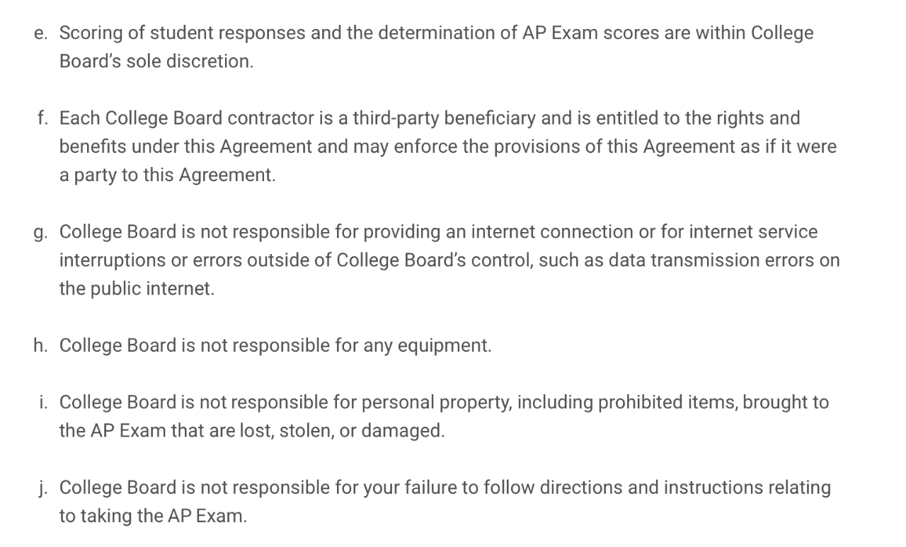 2022年AP考试规则条款全整理