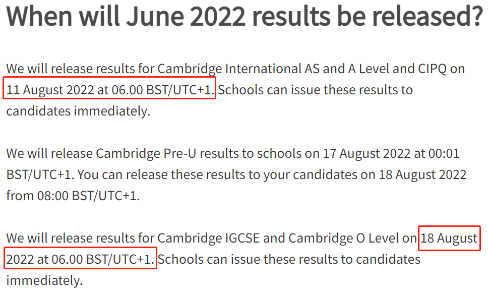 【重要】A-level/IG夏试何时放榜？秋试时间如何安排？