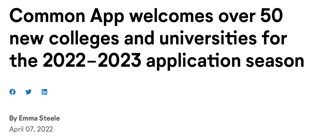 2022-2023 Common App申请政策公布！