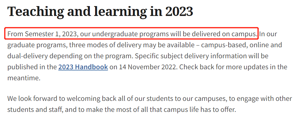 【聚焦】网课将结束？澳洲大学2023S1授课方式更新！