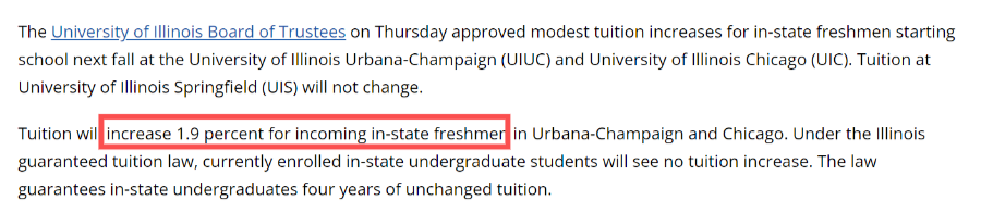 【注意】UIUC官宣涨学费！这些TOP30公立校都涨价了？