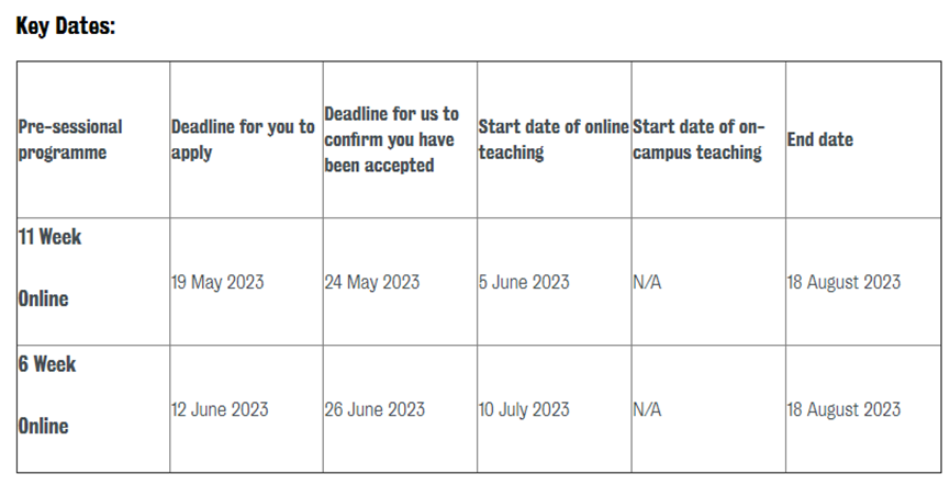 英国大学2023语言课申请的DDL盘点！