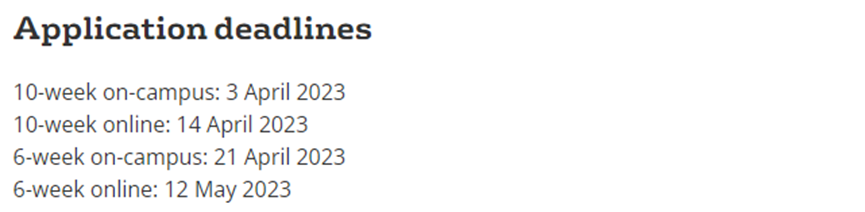 英国大学2023语言课申请的DDL盘点！