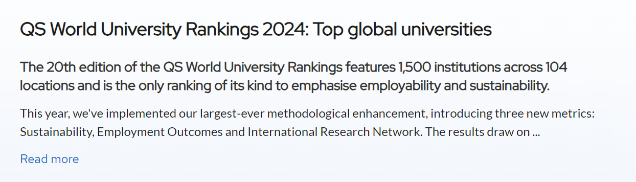 2024QS世界大学排名发布！欧洲院校排名如何？