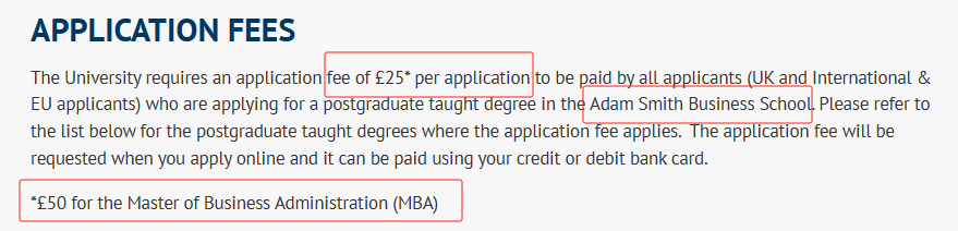 【留学费用】24fall英国QS100大学申请费汇总
