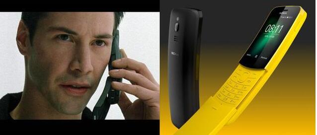 诺基亚8110的大火还是因为电影《黑客帝国》,这在当时可是最潮的