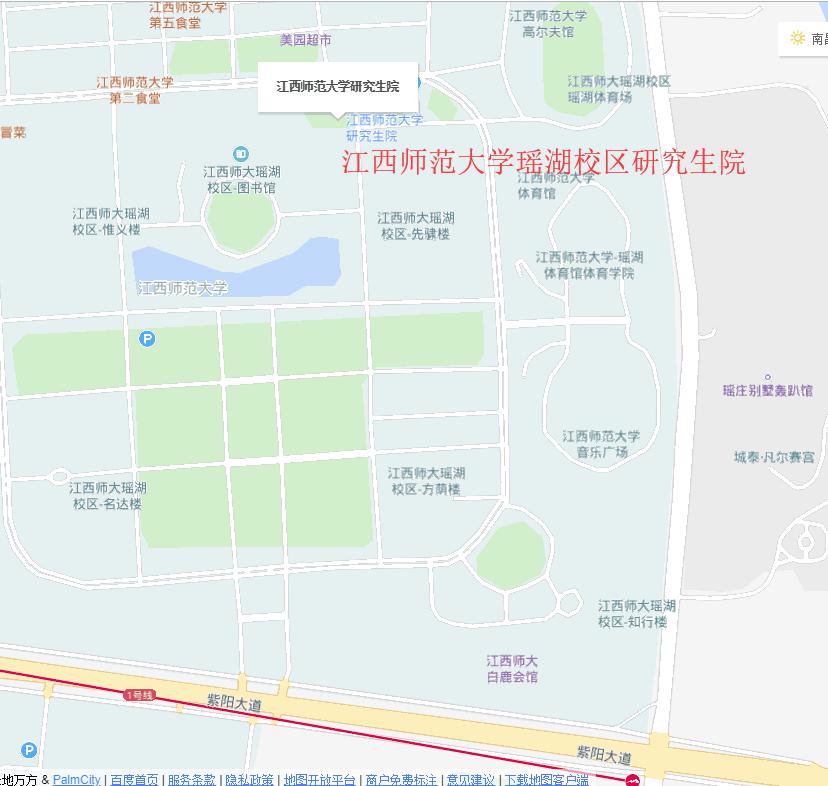 江西师范大学地图高清图片