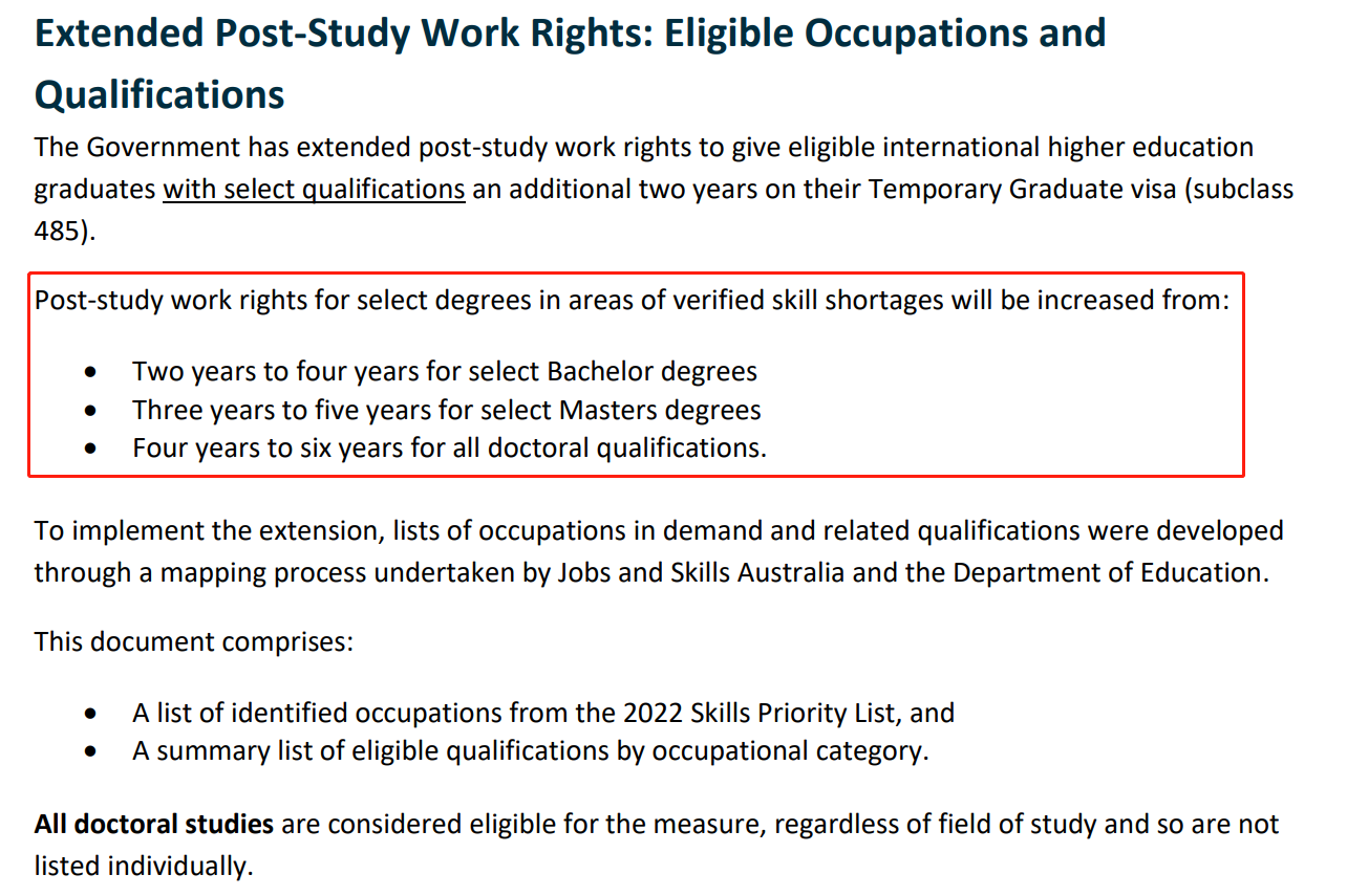 澳大利亚政府接连官宣两个喜讯，留学生在当地工作的机会更多了！